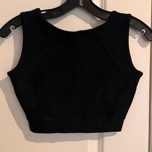 EXCELLENT LIKE NEW BCBGMaxAzria Black Bandage Sleeveless Crop Top